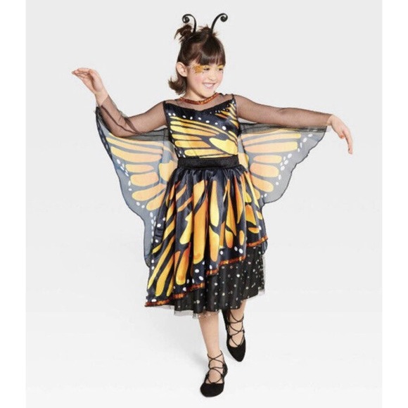 HYDE AND EEK! Boutique Monarch Butterfly Halloween Costume Kids Large NWT - Picture 1 of 8